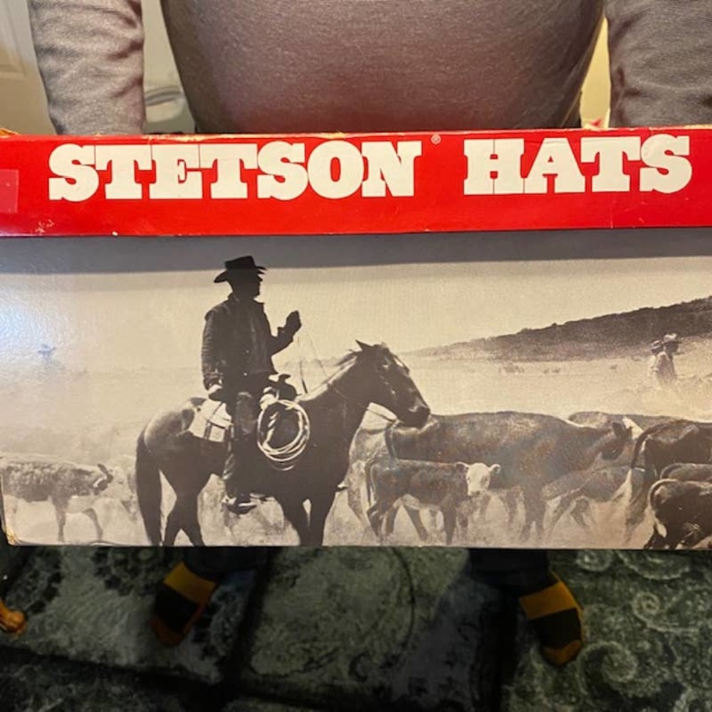 Vintage Stetson Hat Size 7.5 F2194 Low Places 4X Beaver Black